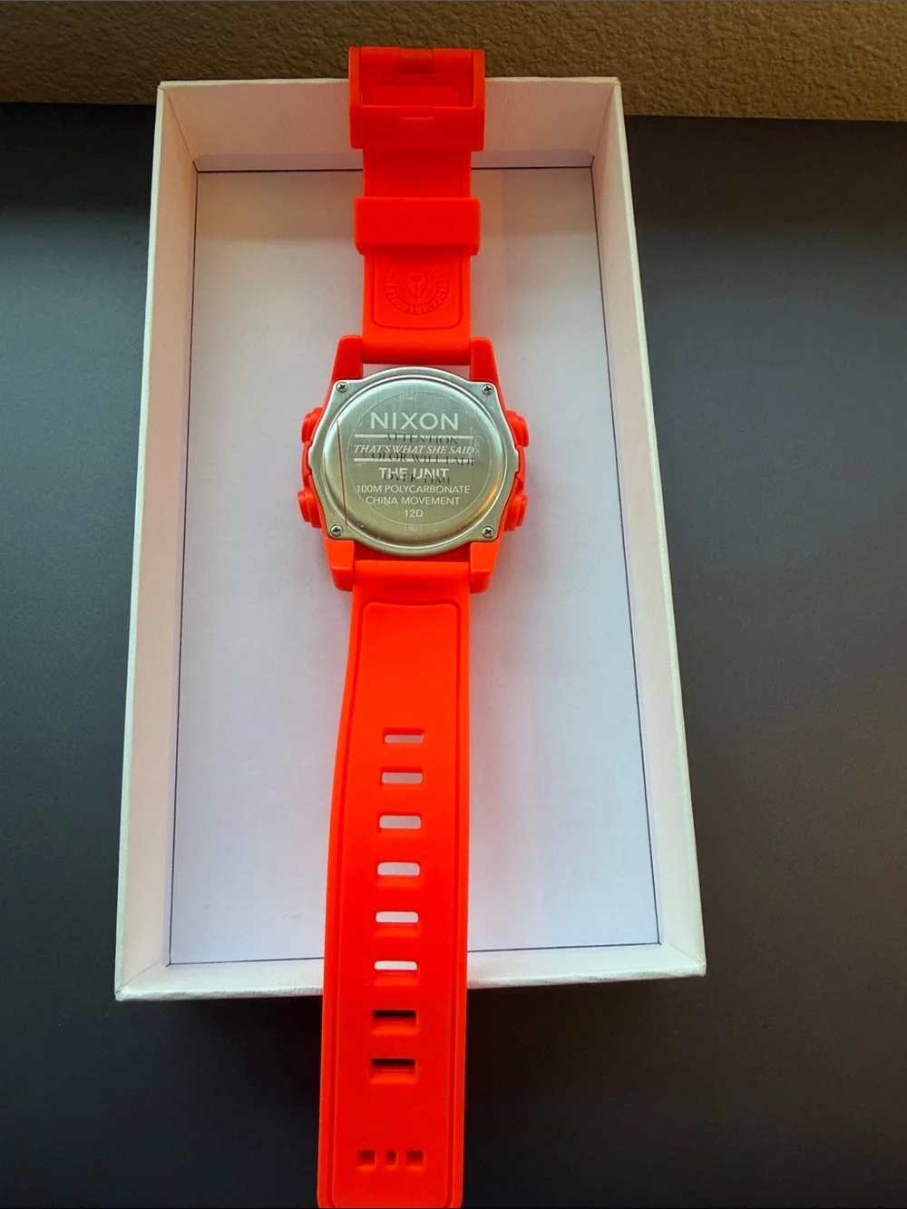 Nixon Neon Red Digital Silicone Sport Watch Never Worn